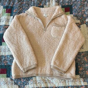 Cozy Cream Quarter-Zip Pullover